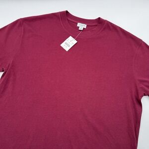 J Crew Womens Small Short Sleeve Crewneck Tee Shirt T-shirt Maroon Burgundy